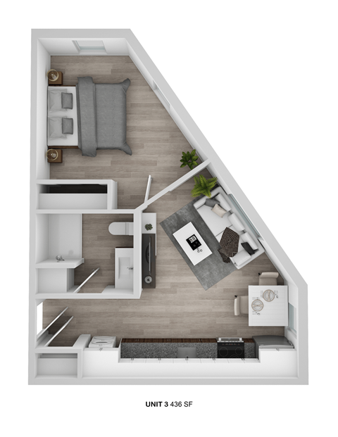 a 1 bedroom floor plan